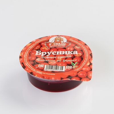 Брусника, дробленная с сахаром в Пончики ВДНХ по цене 60 ₽