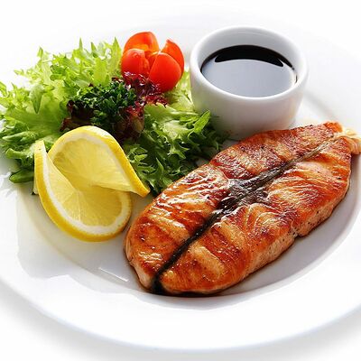 Рыба Семга на мангале в Суши пицца бургер по цене 1156 ₽