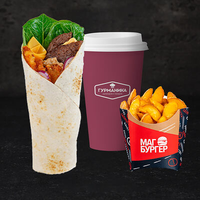 Комбо Деревенский ролл и горячий напиток в Магбургер & Братья Караваевы по цене 515