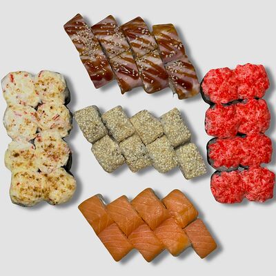 ВИП сет с запеченными ролламив Вкусные суши по цене 1599 ₽