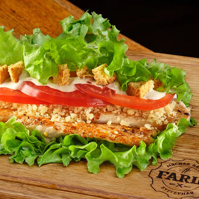 Бургер Цезарь на листьях в #FARШ по цене 480