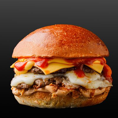 Двойной сырный бургер с говядиной в ПарККинг по цене 25 р.