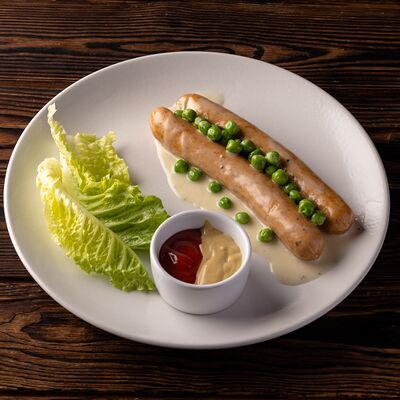 Венские сосиски с горошком и горчицей в Luciano по цене 560 ₽