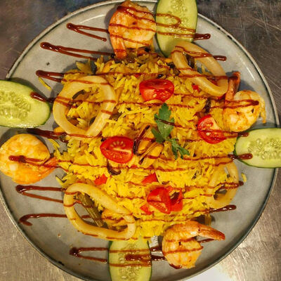 Паэлья с морепродуктами в Boldesno по цене 690 ₽