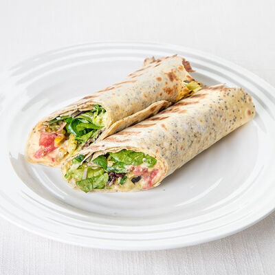 Ролл в безглютеновом лаваше с чиа, хумусом и печеными овощами в Gallery to go по цене 910 ₽