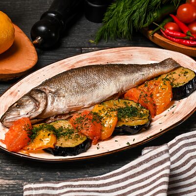 Сибас на гриле с овощами в Keto & Kote Грузинская кухня по цене 1590 ₽