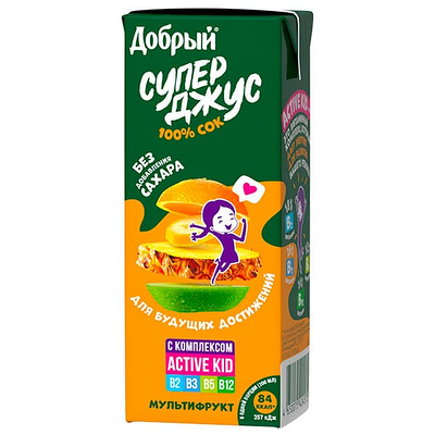 Сок 0.2 (Мультифрукт) в Восток дело вкусное по цене 55 ₽