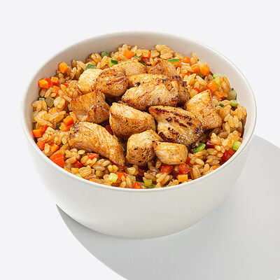 Вок рис с курицей в Много лосося по цене 360