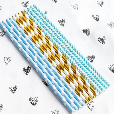 Соломинки для напитков голубые в KanapeFest по цене 230 ₽