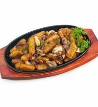 Жареный картофель с грибами в Олимпик