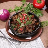 Печень куриная в Хачапури и хинкали