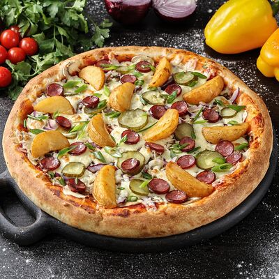 Пицца Деревенская 22 см в Loca Pizza по цене 600 ₽