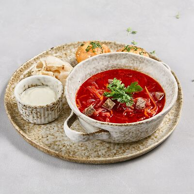 Борщ с пампушками и салом в Гастробар DOM по цене 420