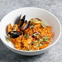 Орзо с морепродуктами в El Mucho