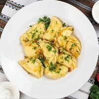 Вареники с грибами и картофелемв Вакула