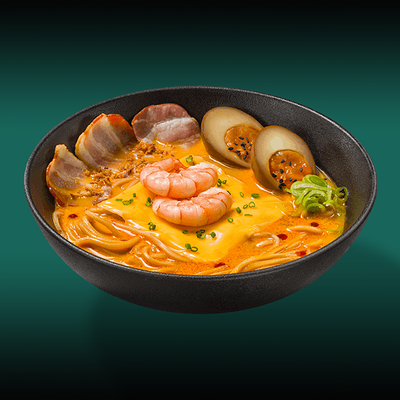 Сырный рамен с креветками и беконом в Нияма по цене 689 ₽