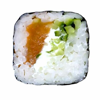 Ролл с лососем сыром и огурцом в Spb по цене 409 ₽