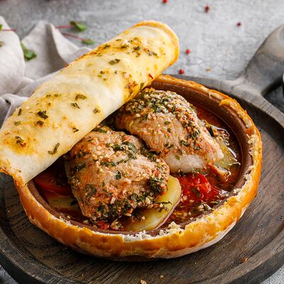 Сом тушеный с овощами в Маймун по цене 890