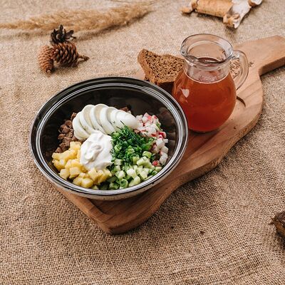 Окрошка с телятиной в Кафе-парк Теремок по цене 260 ₽