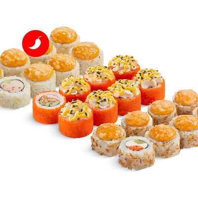 Сет Огонь со спайси соусом в MYBOX по цене 1460 ₽