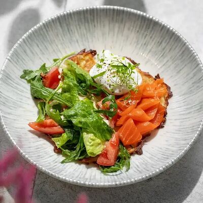 Драник с лососем в BEERMAN&Schlitz по цене 850 ₽