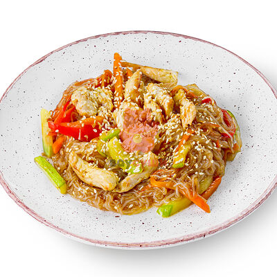 Фунчоза с курицей в Ваусуши по цене 396 ₽