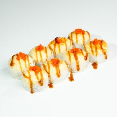 Запеченный ролл с сыром и креветкойв ЁБИСАН по цене 1049 ₽