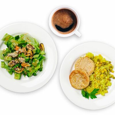 Бизнес-ланч №3 в Кофеин по цене 415