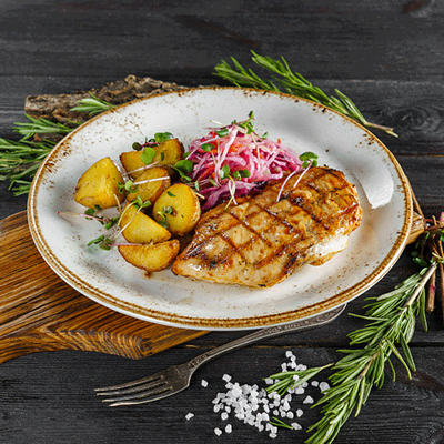 Куриная грудка на гриле в ИТЛЕ Стейк-кафе Halal по цене 440