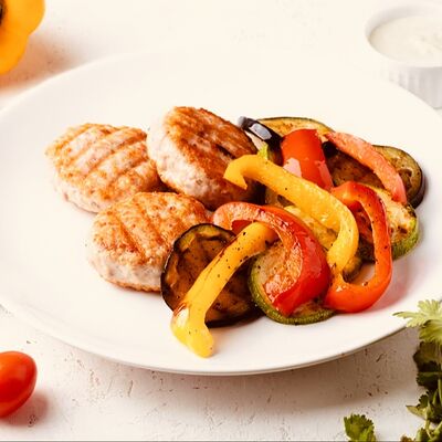 Куриные котлеты с овощами в Шашлычный Домик по цене 580 ₽