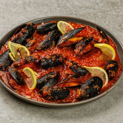 Мидии с томатами в белом вине в Rakiru по цене 1350 ₽