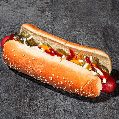 Хот-дог датский в Hot dogs club халяль по цене 180 ₽