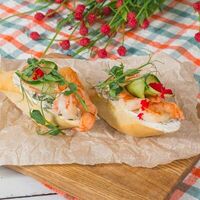 Брускетта с креветками на гриле в Луиджи & Тосё