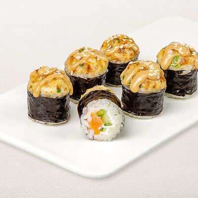 Ролл Сырная бомба с угрём в Суши wok по цене 359 ₽