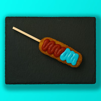 Mini корн-дог (начинка - сосиска) в Лапша и Утки