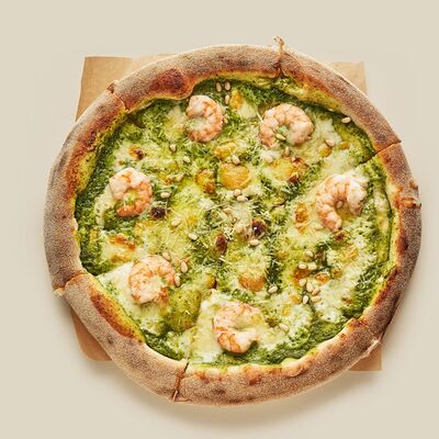 Пиццета Песто с креветками в Хорошим Людям по цене 900 ₽