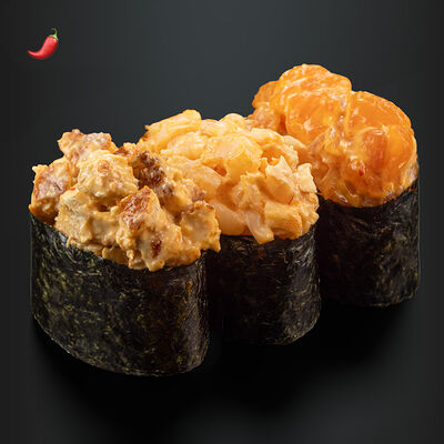 Гунканы ассорти - лосось, креветка, угорь в Ricers по цене 450