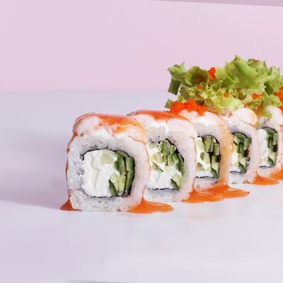 С креветкой, соусом манго и миксом салата в Sushi 34 по цене 480 ₽