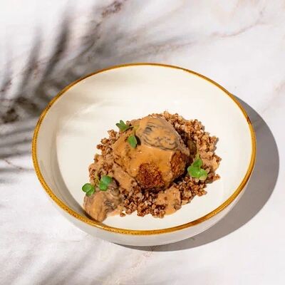 Котлета из телятины с гречейв География по цене 1475 ₽