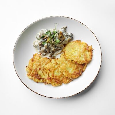 Драники с грибами в СВОИ по цене 19 р.