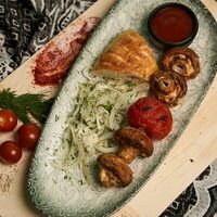 Шампиньоны гриль в Кафе халяль