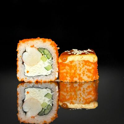 Запечённая Калифорния с креветкой в Кинг Ролл по цене 569 ₽