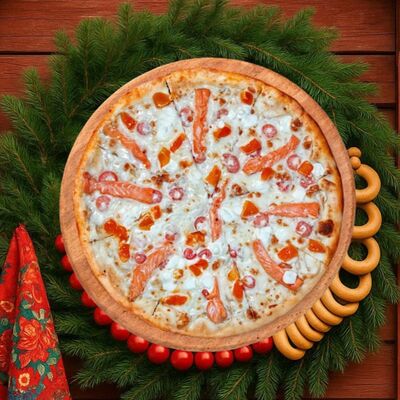Пицца Лосось, креветка, мандарин в PizzaShop по цене 949 ₽