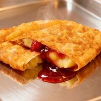 Чебурек с клубникой и бананом в Чеба