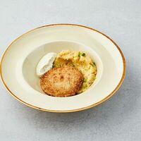 Куриная котлета с толченкой в Бульк