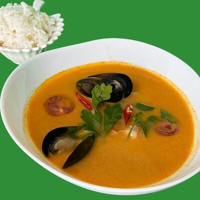 Суп Том-ям с морепродуктами в Панда бао по цене 490 ₽