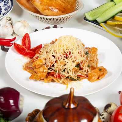 Паста с курицей в Самарканд PLOVE CENTER по цене 520 ₽