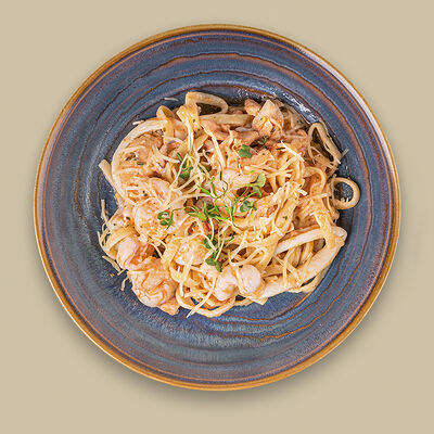 Тальятелле с морепродуктами в Любим сытно по цене 1055 ₽