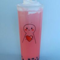Матча розоваяв BubbleKat bubble tea