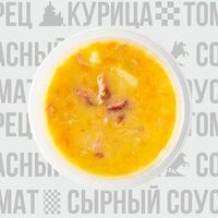 Гороховый суп с копченостями в VЛАVАШЕ